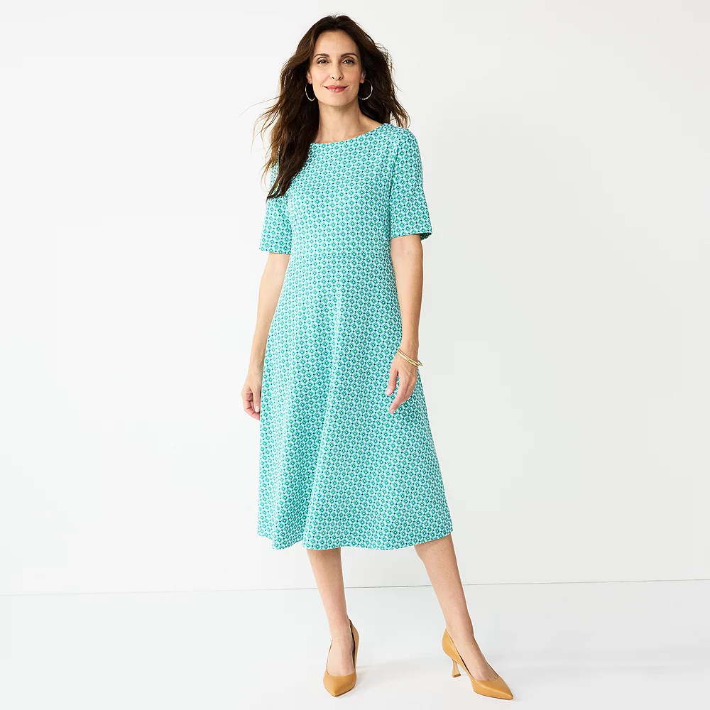 Women's Croft & Barrow® Fit & Flare Midi Dress - Image 3