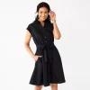 Women's Croft & Barrow® Eyelet Knot Waist Dress